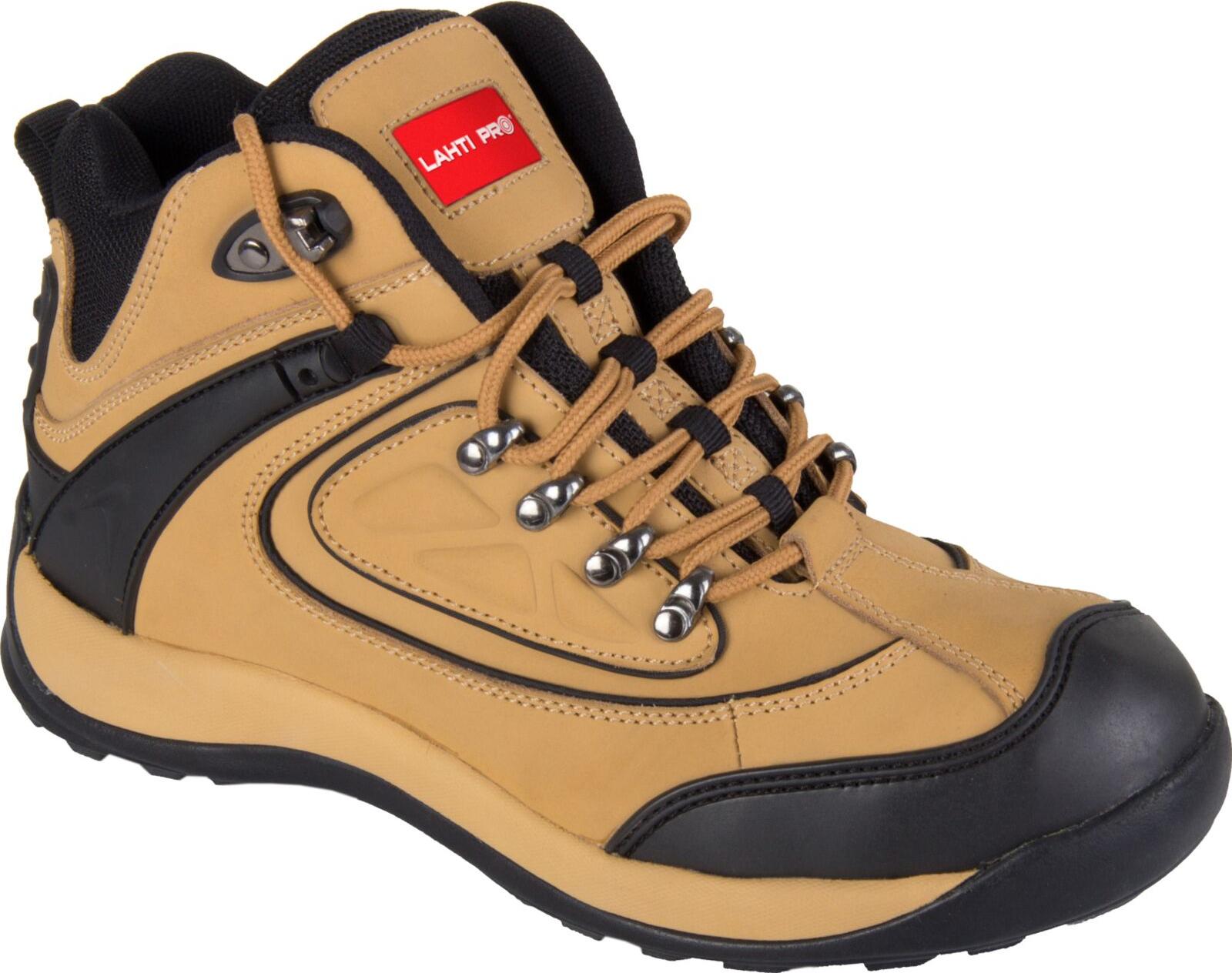 Lahti Pro Honigschwarze Nubuk-Schuhe, Sb Sra, "47", Ce, Lahti