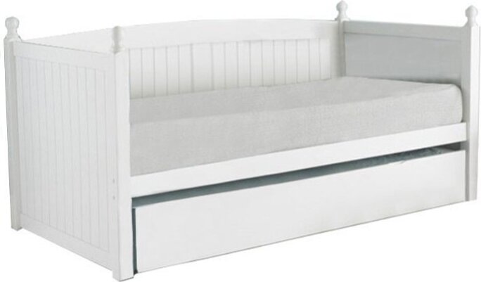 Kondela Hölzern Klappbett mit Zustellbett Glamis 90 - Weiß