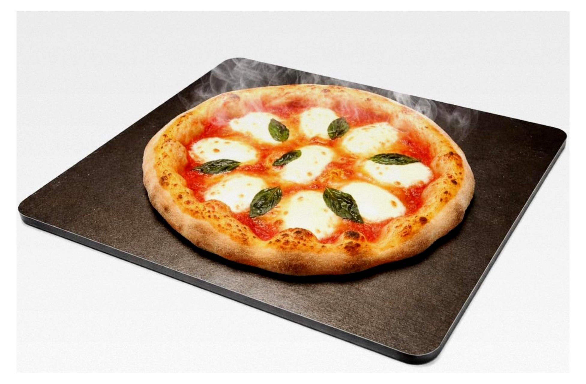Markenlos Backstahl für Pizza und Brot 38 x 33 cm / 6 mm Stärke