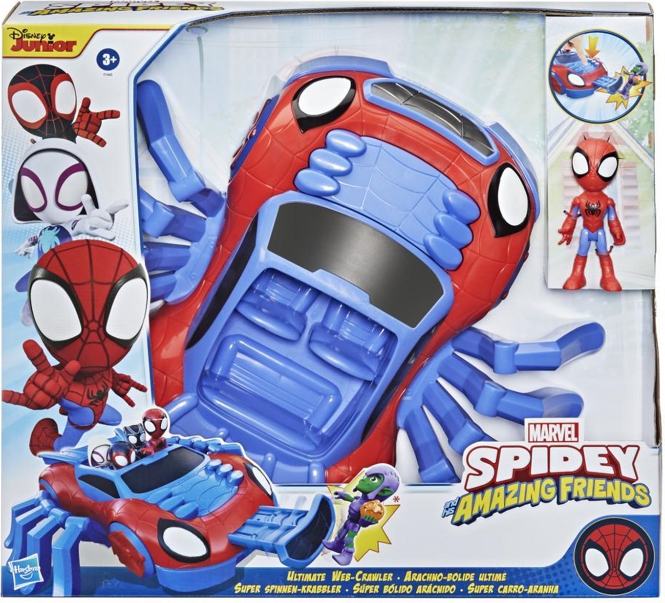 Hasbro, Arachno-Auto Web-Crawler mit einer Marvel Spidey Minifigur., Bunt F14605L0