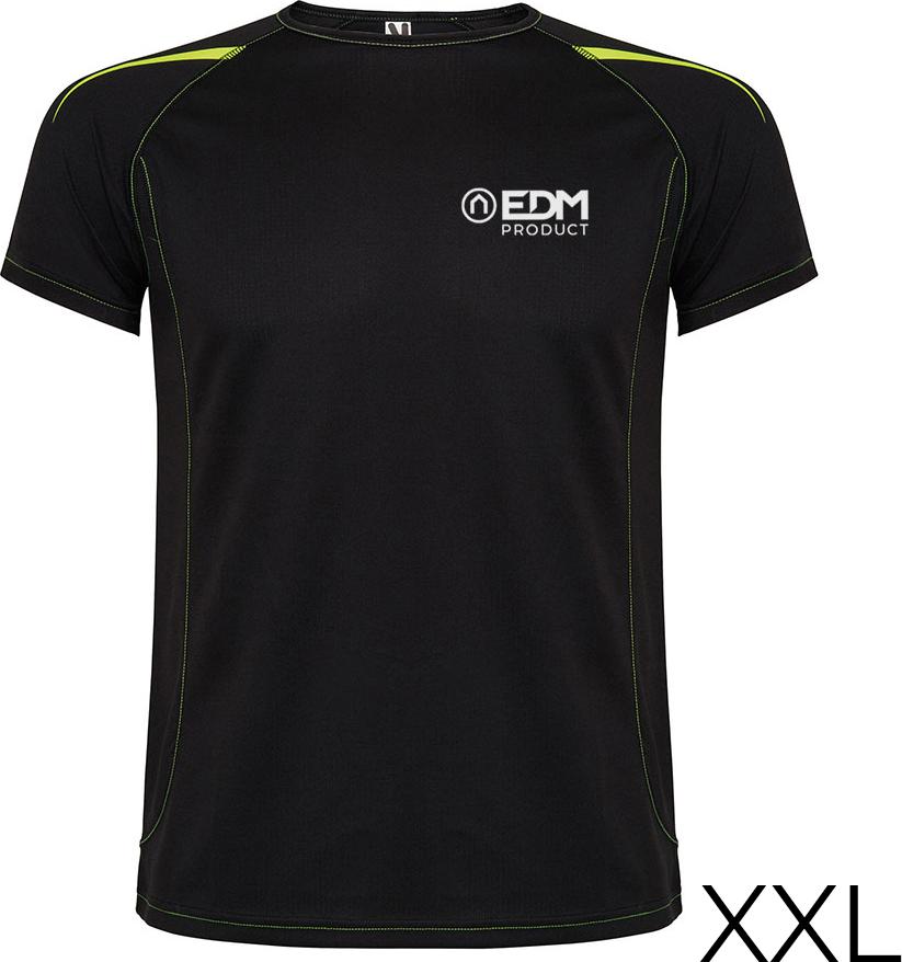 *Merchandising* Schwarzes Sport-T-Shirt Größe XXL Roly EDM