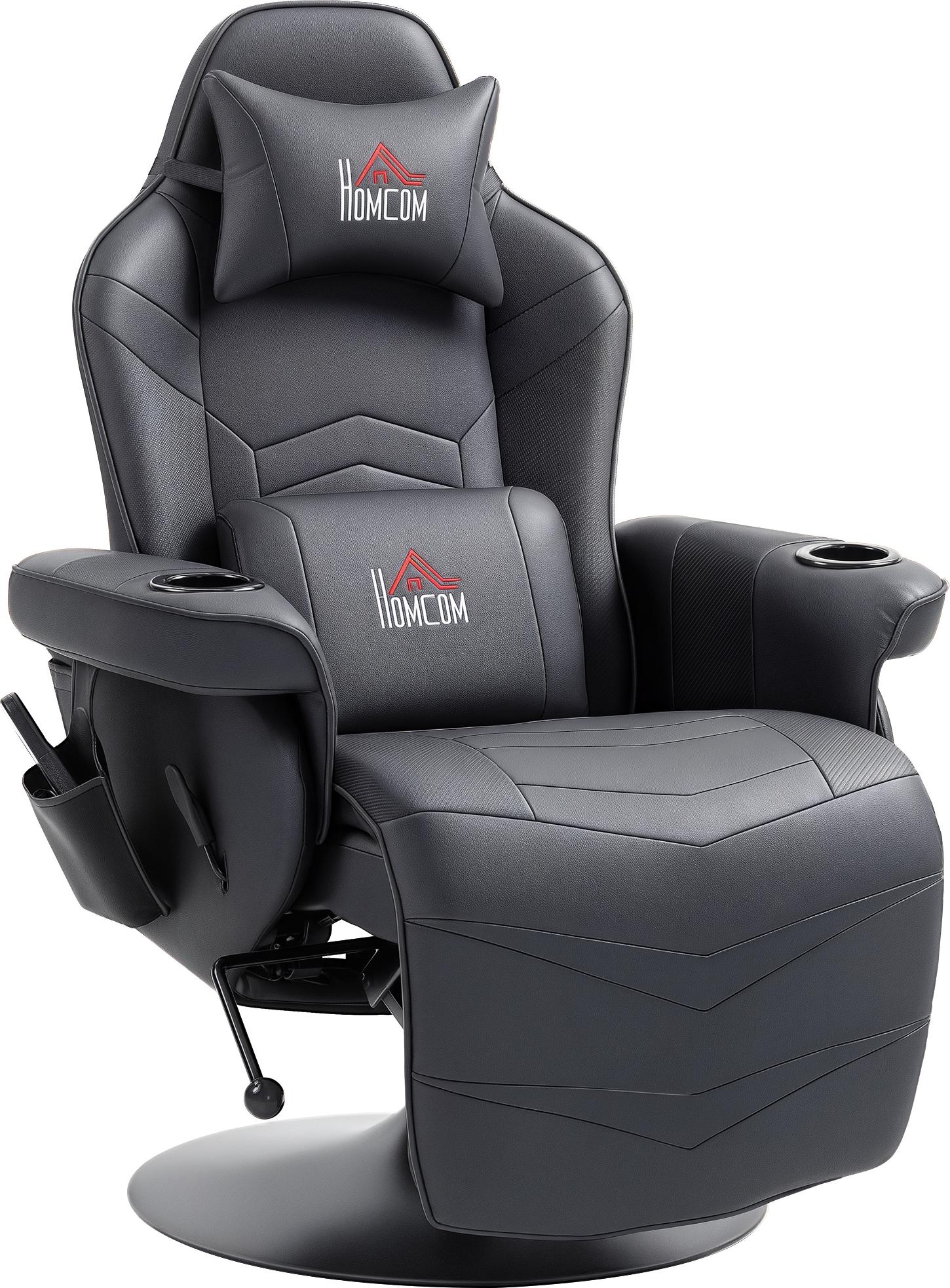 HOMCOM Relaxsessel mit Massagefunktion Elektrisch TV-Sessel mit Liegefunktion 700-142V00BK