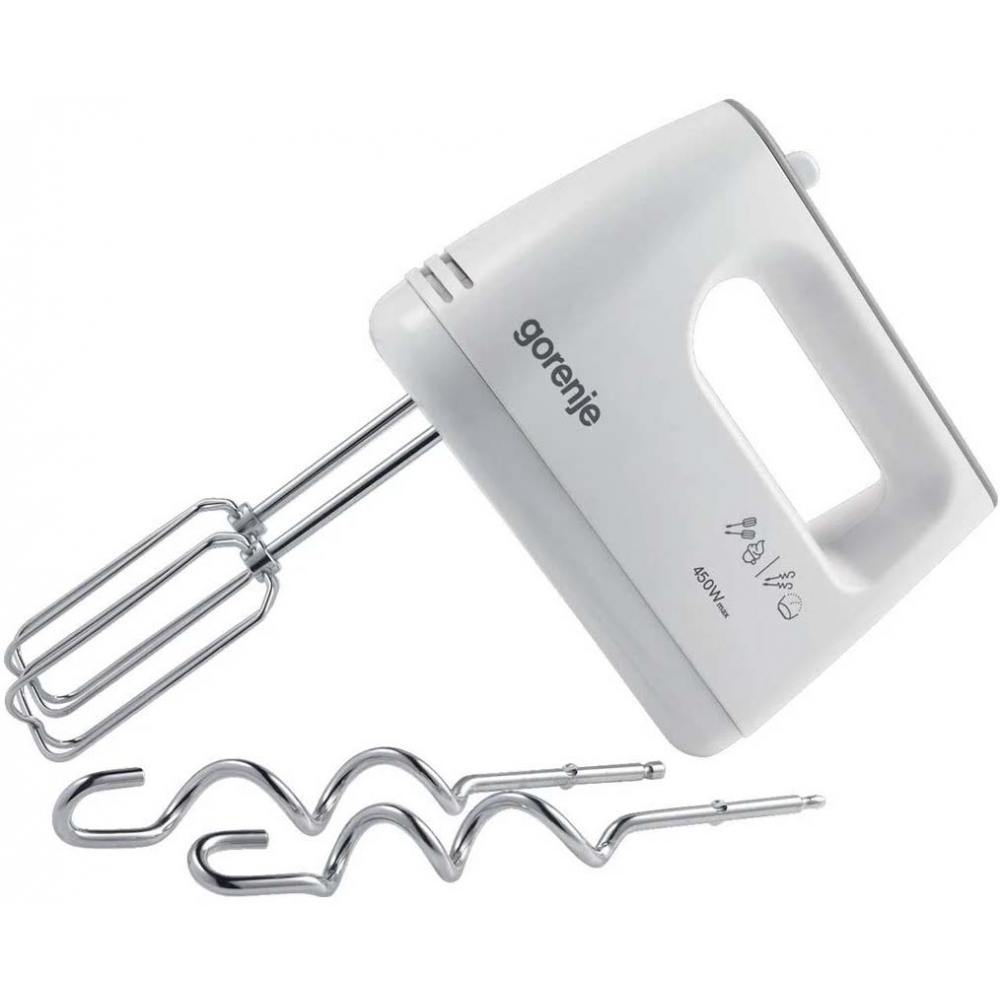 Gorenje Handmixer M420CW, Handmixer, Weiß, Mixen, 1,3 m, Tasten, 450 W 735619