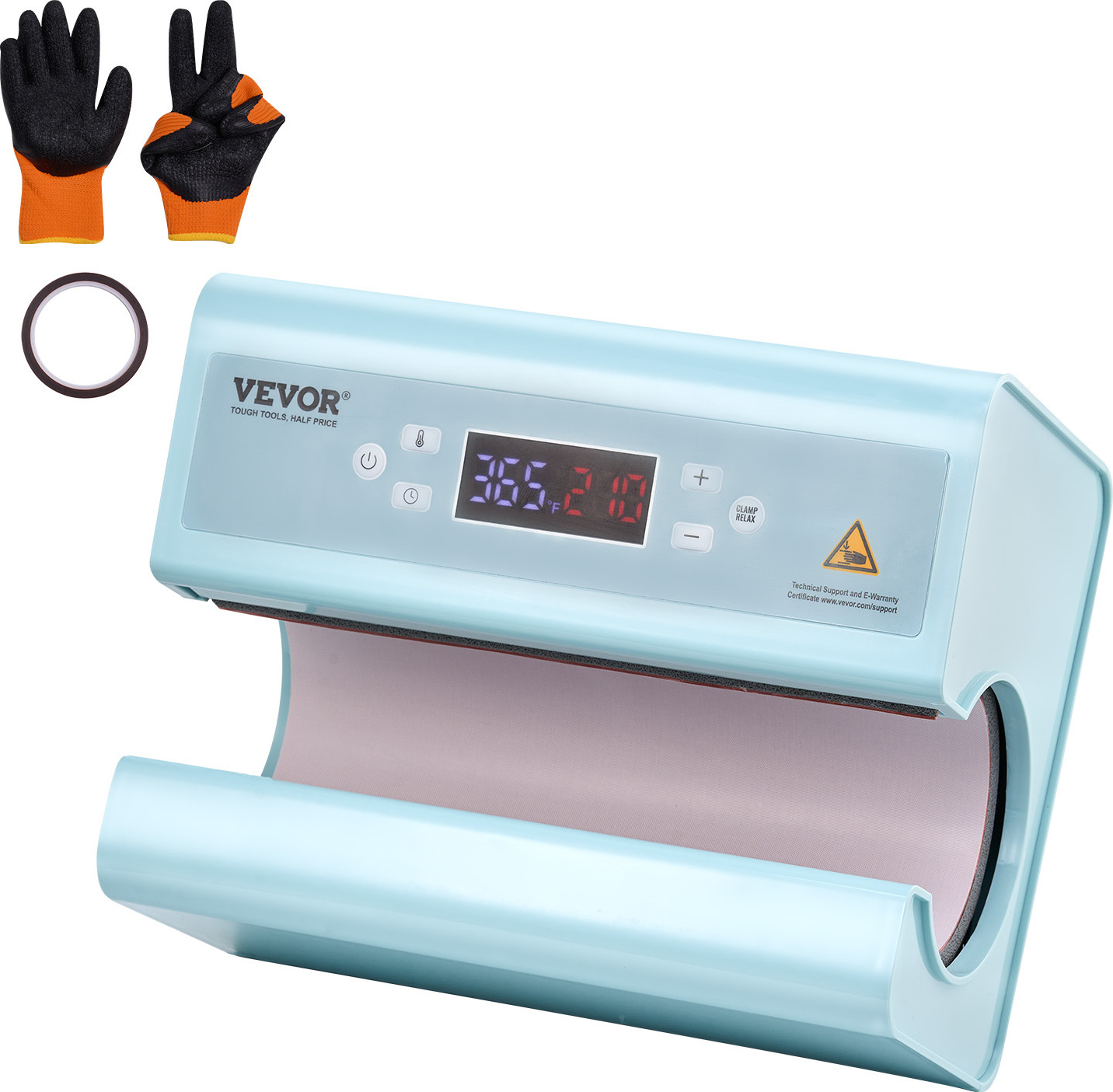 VEVOR Automatische Huthitzepresse - Mit 2 Platten Für Kappen & Hüte, Touchscreen, Grün