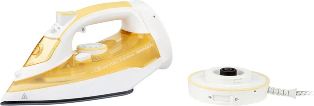 Silvercrest Dampfbügeleisen kabellos »SDBK 2400 E1« gelb Bügeleisen 374197
