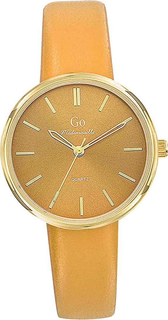 Len dámske náramkové hodinky Girl Only oranžové analógové Mademoiselle s koženým remienkom D2UGO699446