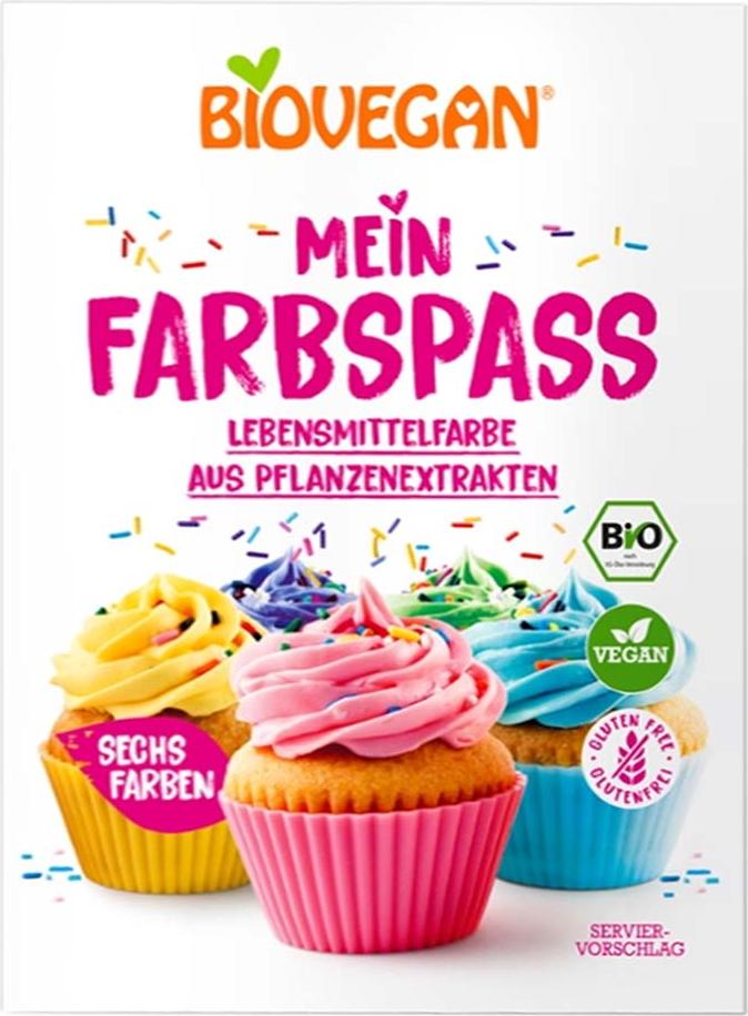 Biovegan Farbspaß - Lebensmittelfarben 40g 6er Pack