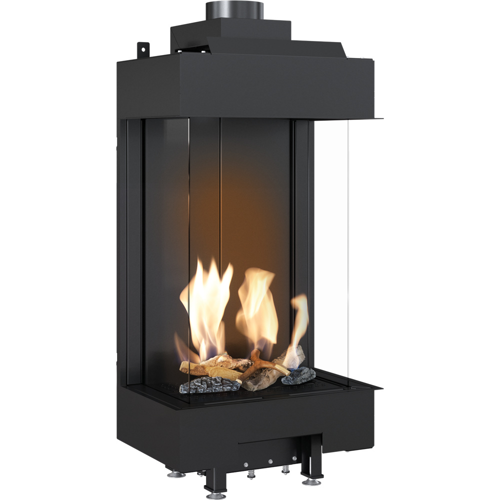 Plynový krb Leo 45 /68 Triple Glazing zemný plyn ∅ 100/150 5,5 kW