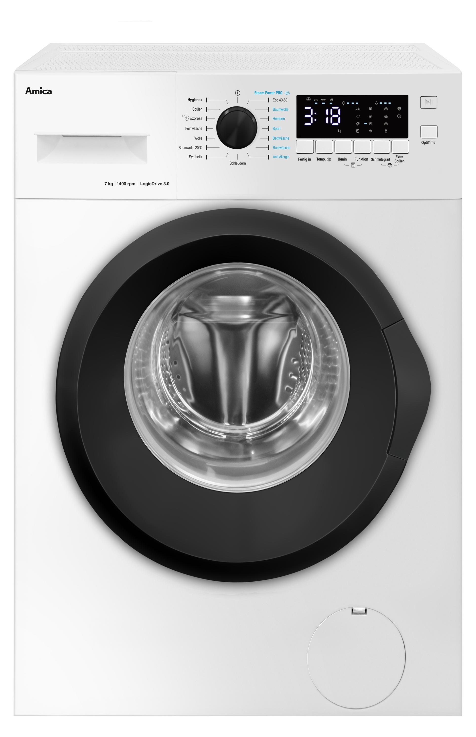 Amica WA 15EX, Frontlader, 7 kg, B, 72 dB, 1350 RPM, A