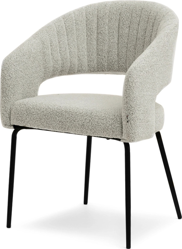 VENETI SUJATA Polsterstuhl für Esszimmer - beige/schwarz 140-12-00544