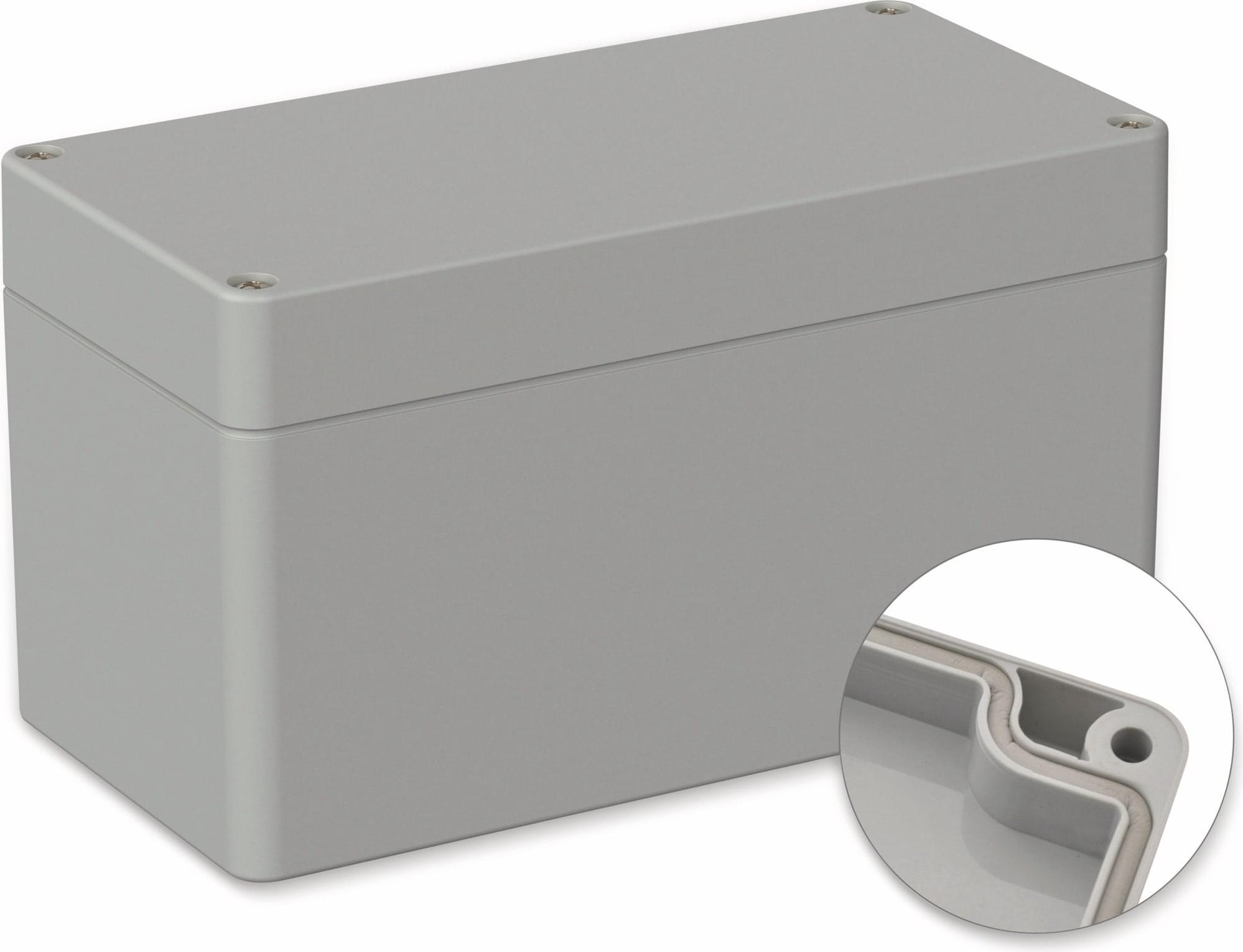 POLLIN, ABS Gehäuse, 160 x 80 x 90 mm, IP66, Lichtgrau