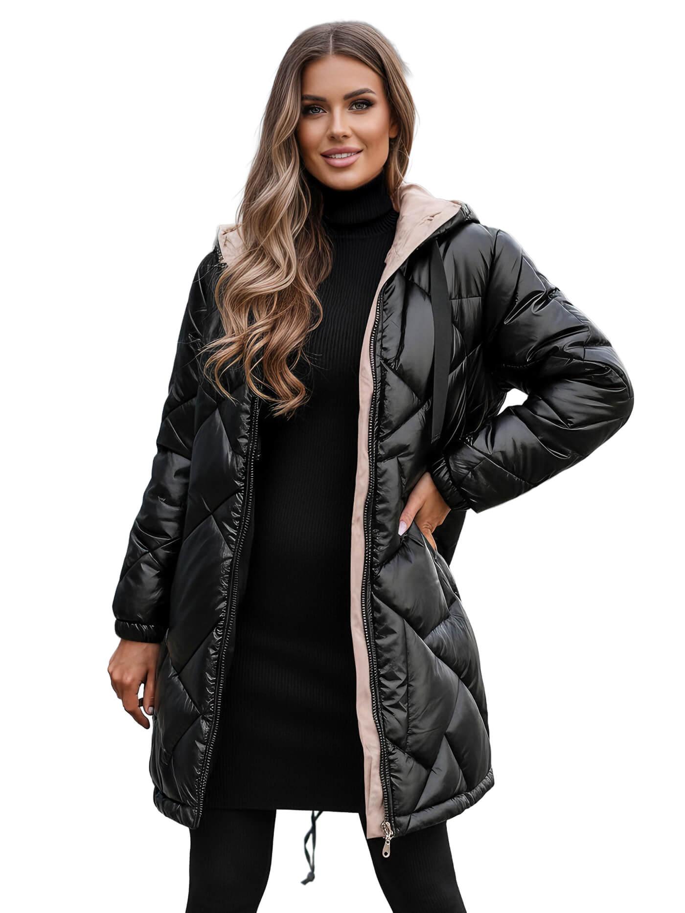 Damen Jacke Schwarz OZONEE JS/5M3189/392Z S