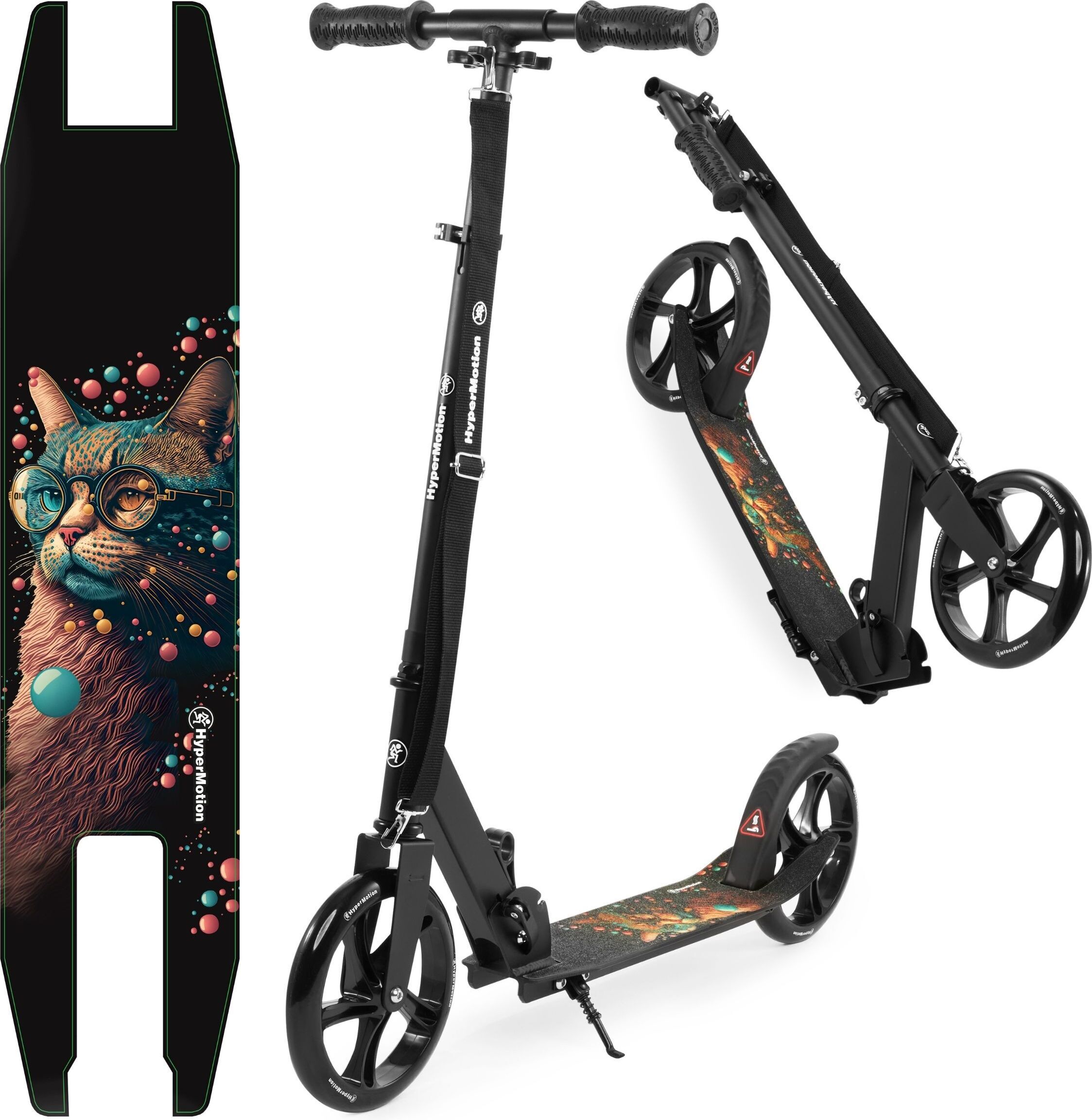 Zweirädriger Stadtroller VIBE Black HyperMotion – Belastbar bis 100 kg