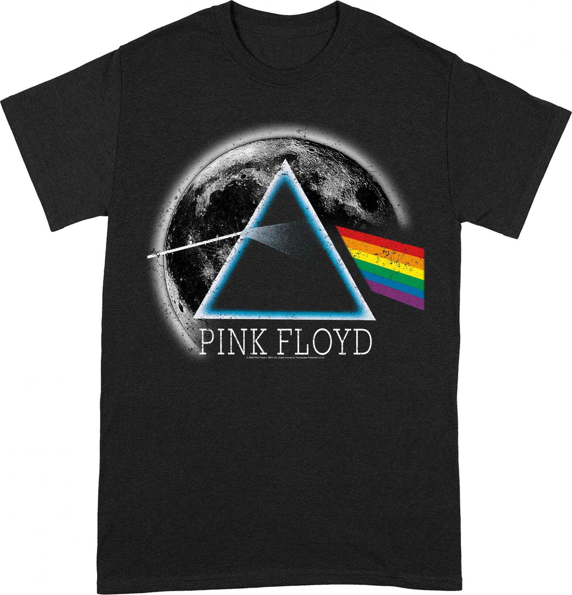 Pink Floyd – T-Shirt Donna Dark Side Of The Moon Splatter, Colore Nero, 100% Cotone