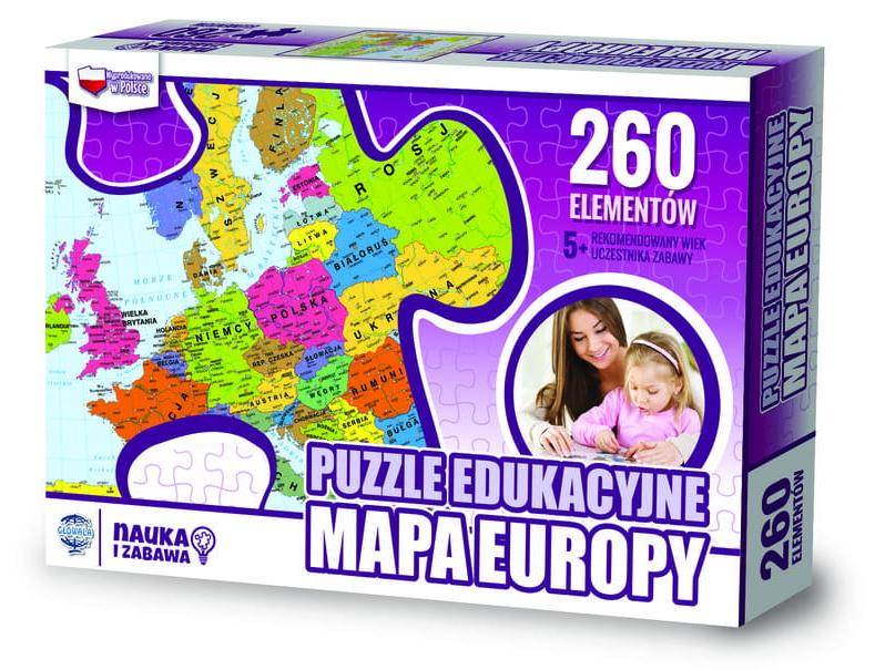 Zachem Europa. Politische Karte. Lernpuzzle mit 260 Teilen.