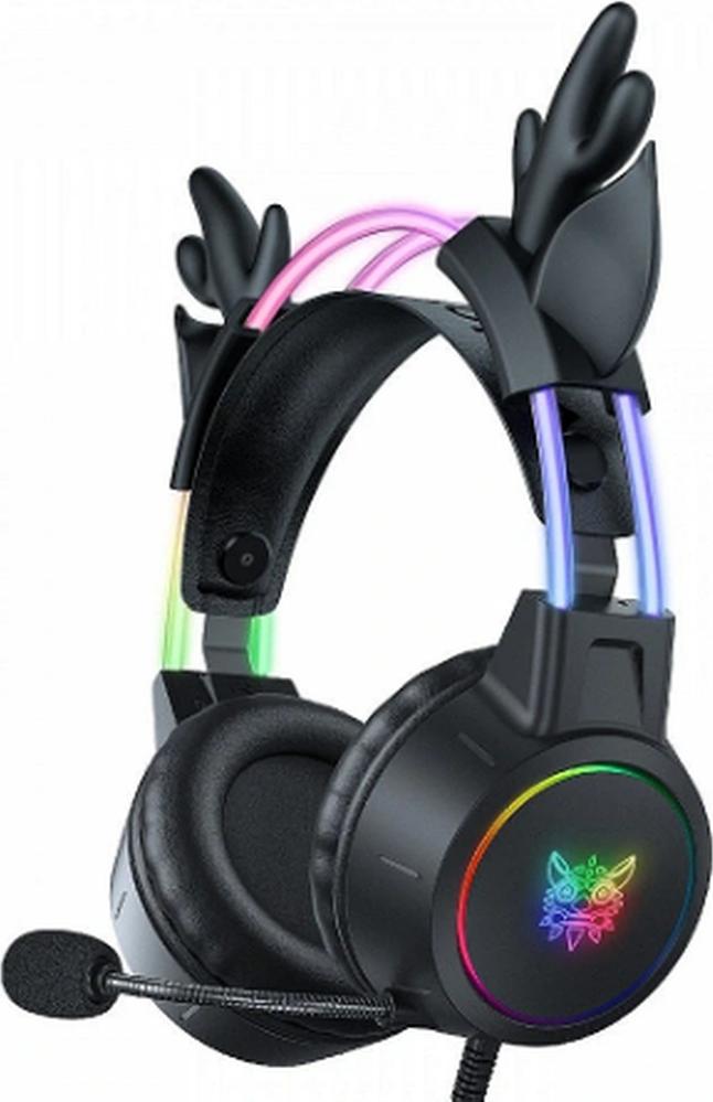 ONIKUMA X15 PRO Schwarz mit Hirschohren 3,5-mm-GAMING-HEADSET
