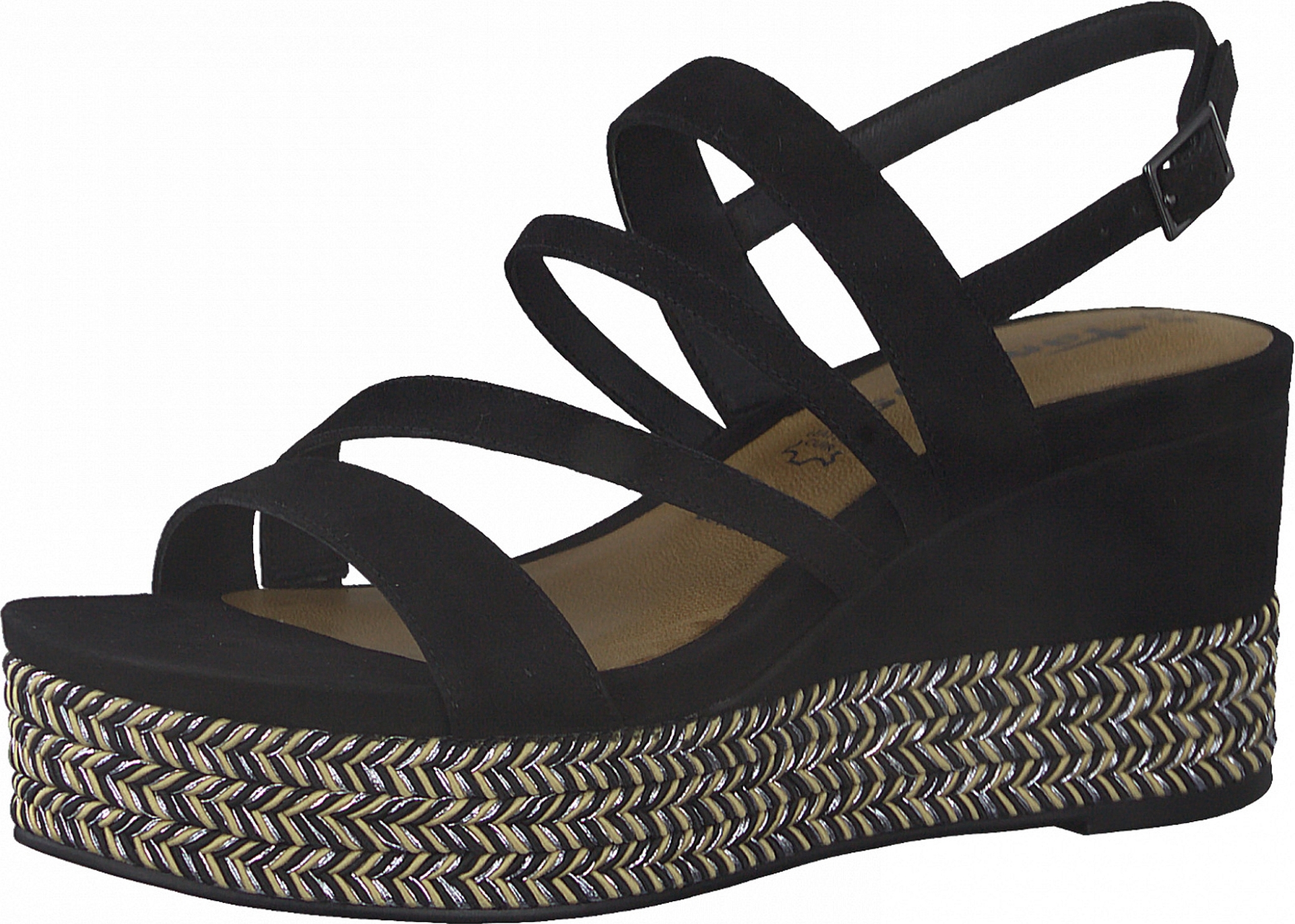 Tamaris Damen Plateau Sandalen Plateau 1-28002-36 Schwarz 1-28002-36_36