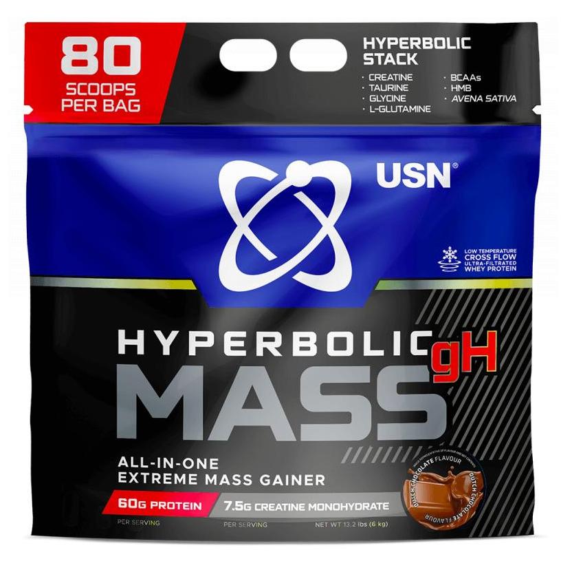 USN Hyperbolic All in One Mass (6000g) Dutch Chocolate - Gewichtszunahme - Mit Kreatin SMUS044