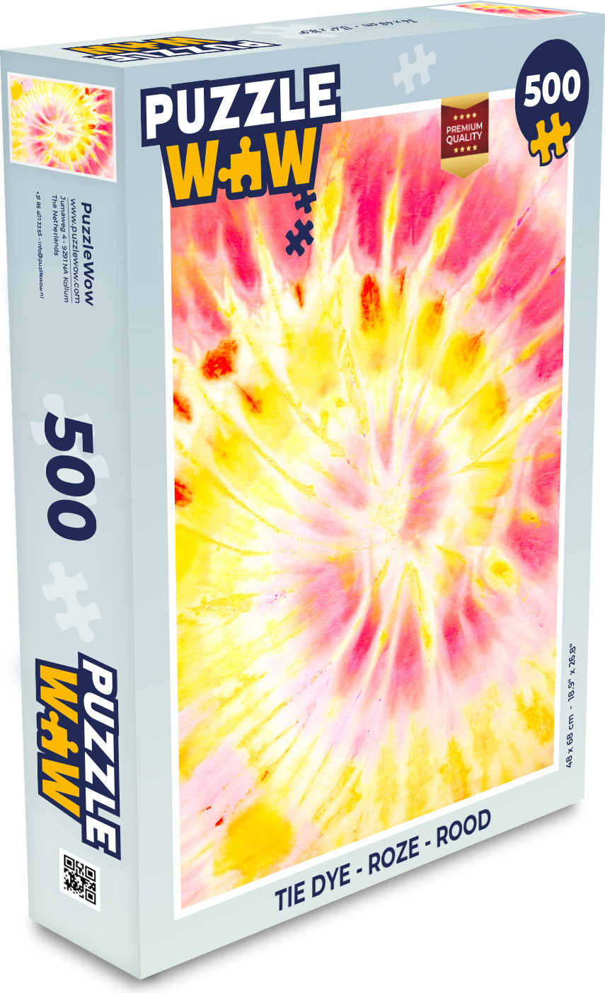 MuchoWow® Puzzle 500 Teile Krawattenfärbung - Rosa - Rot - Denken - Spiel - Toy 137|339249085