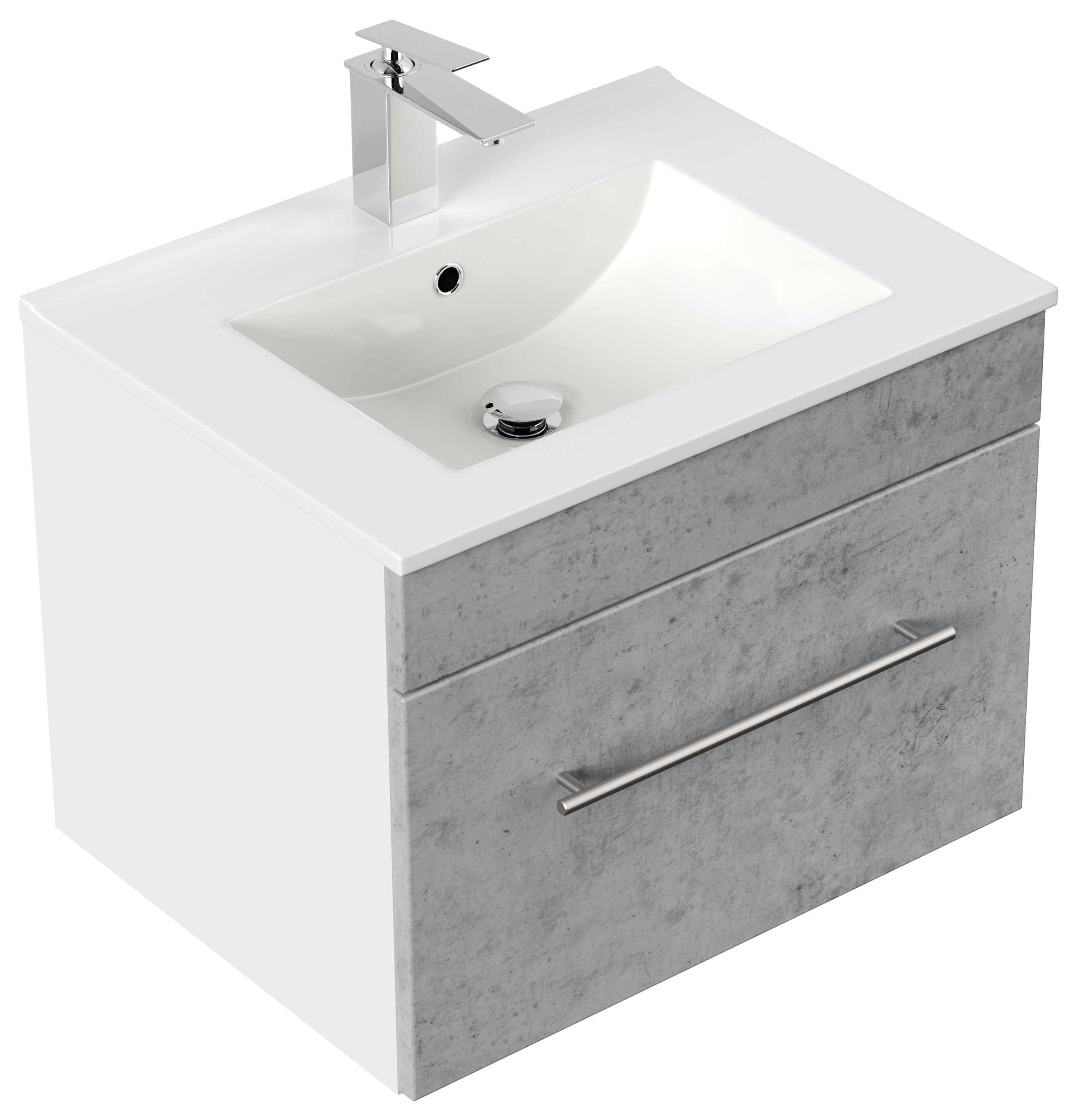 Badmöbel SANTINI 60 SoftClose beton : Beton Varianten: Beton