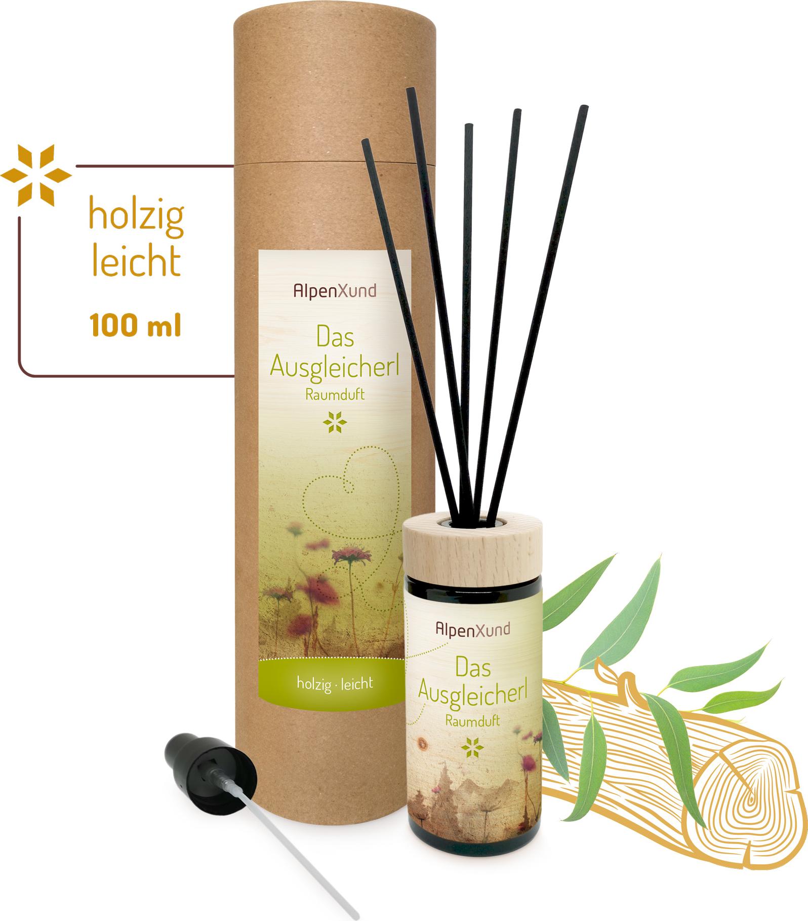 AlpenXund Zirbenfamilie Raumduft-Diffuserl "das Ausgleicherl" | 100ml