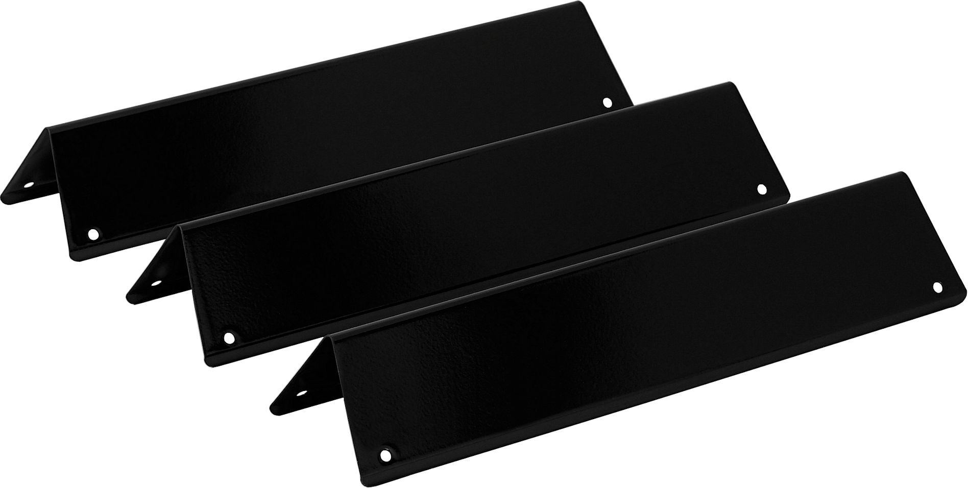 BBQ-Toro porzellanemaillierte Flammenverteiler Set (3 Stück) | 38,8 x 8,7 cm