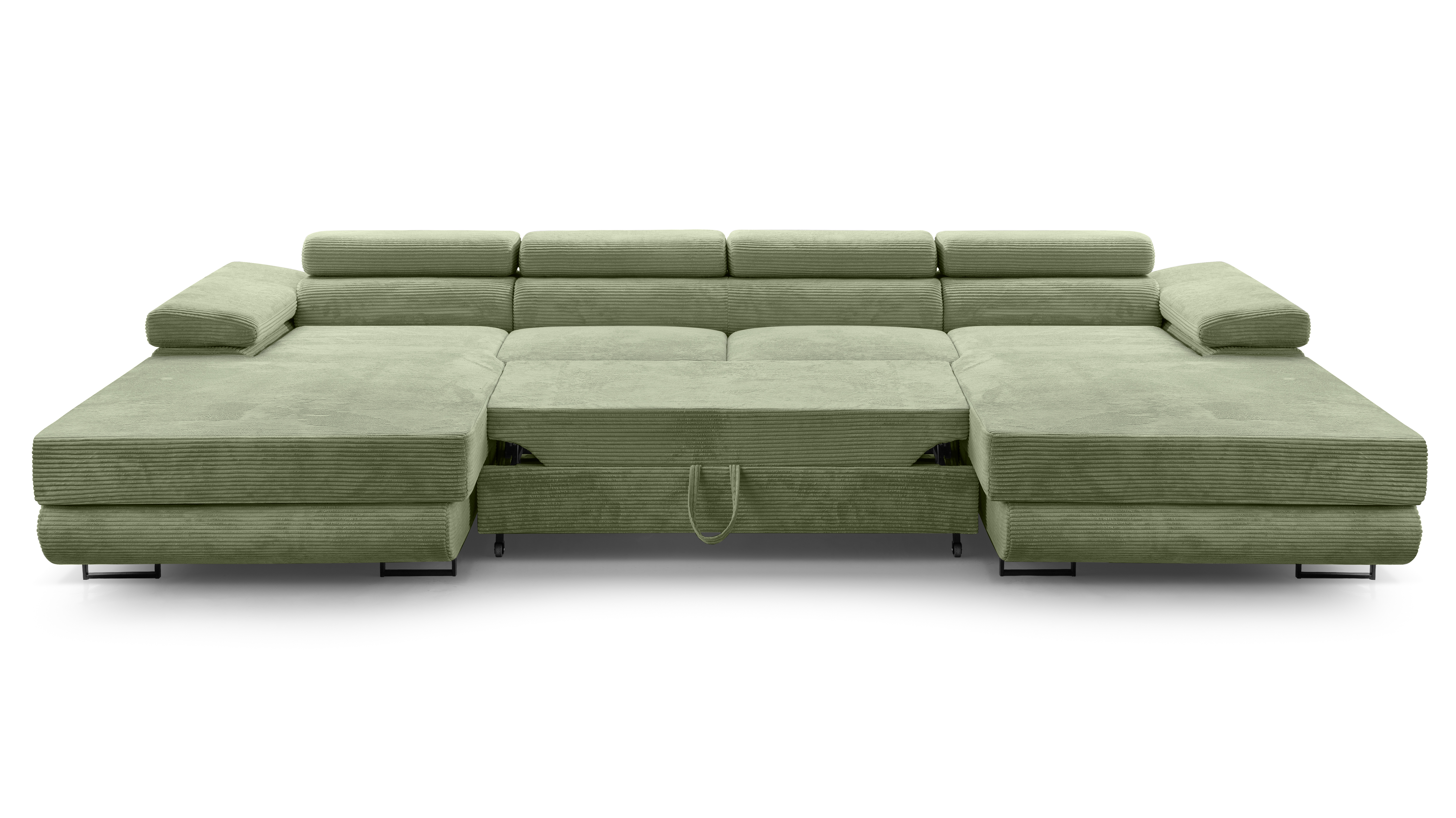 AX LIVING Wohnlandschaft Sofa U Form mit Schlaffunktion Arborio 352cm