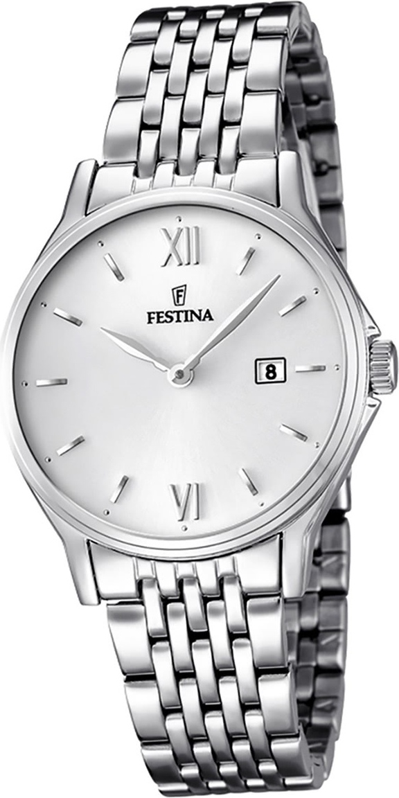 Festina Nerezové dámske pánske hodinky F16748/2 Náramkové hodinky Silver Classic D2UF16748/2