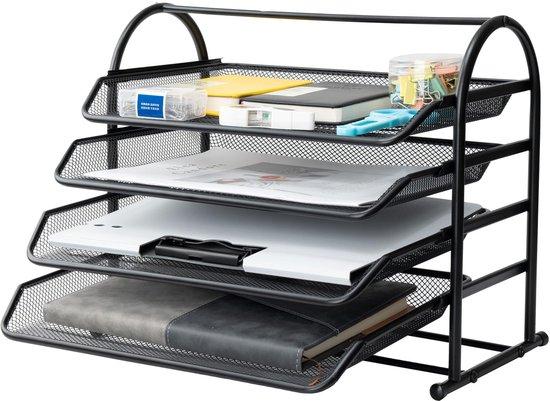 OEM Schreibtisch-Organizer mit 4 Lagen Stoff, Schubladen für Büroartikel, Schrein und Dokumente, schwarz 2026
