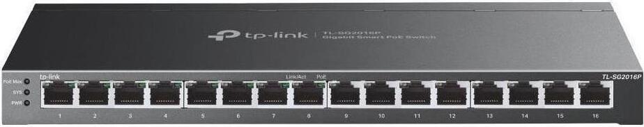 TP-LINK JetStream 16-Port Smart Switch TL-SG2016P