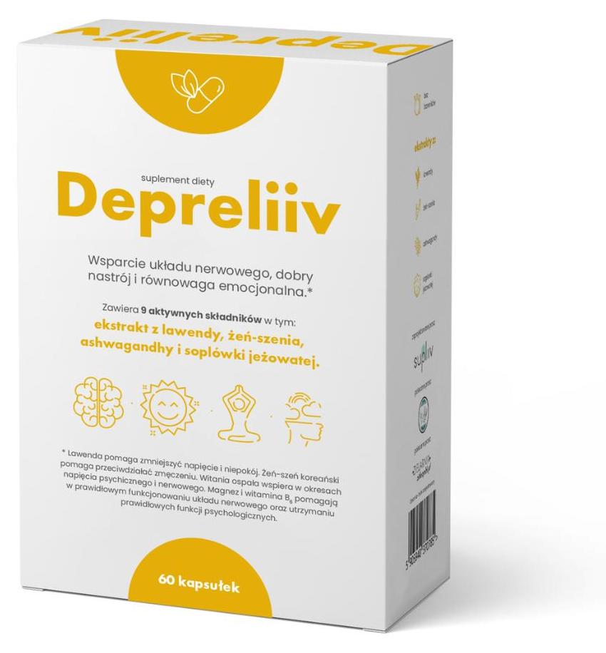 SUPLIIV DEPRELIIV - Nervensystem, gute Laune 60 Kapseln.