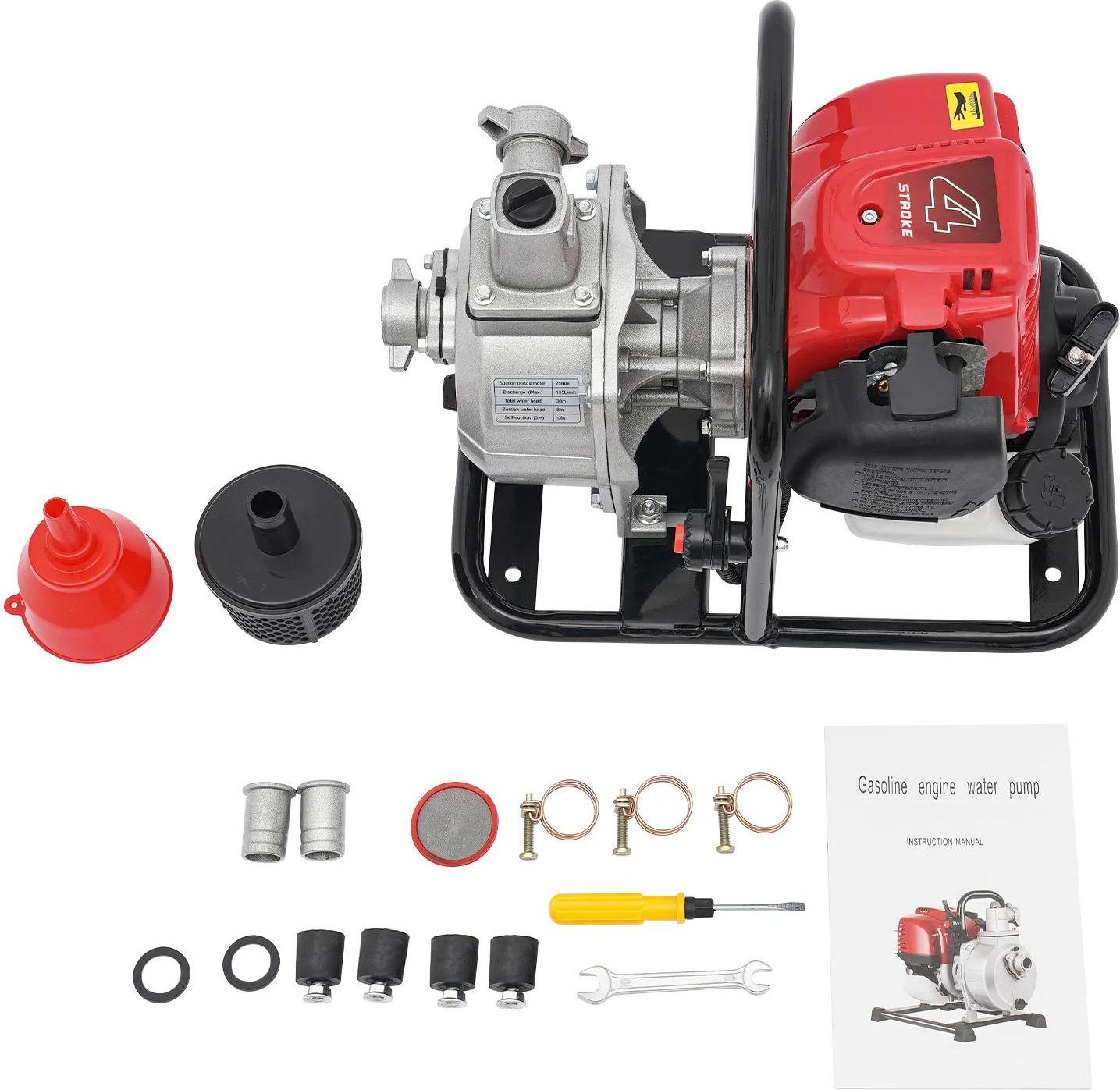 StarTech Benzin-Wasserpumpe - 4-Takt Bewässerungspumpe - Förderleistung 135 l/min - Anschluss 2,54 cm - Leistung 1,2 kW - Druck bis 850 kPa