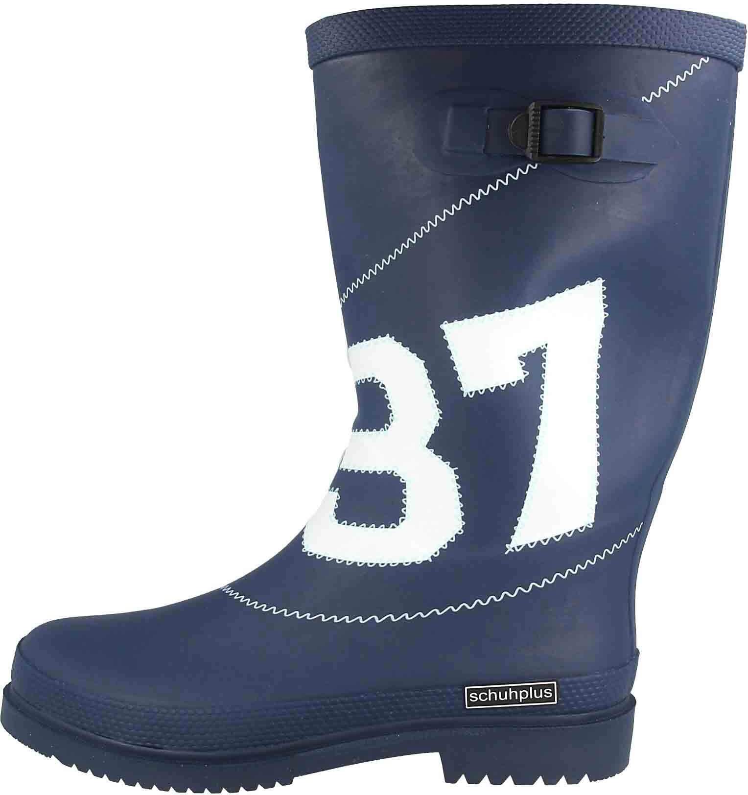 schuhplus Gummistiefel in Übergrößen Blau Simone-Blau große Damenschuhe