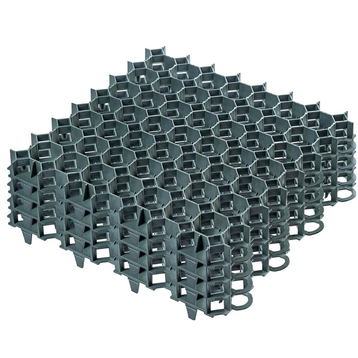 KADAX Rasengitter aus Kunststoff "Forsa", Paddockplatte, Rasengitterplatten, Grün, 50cm, 4 Stück K3943