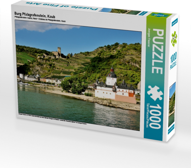 Calvendo Burg Pfalzgrafenstein, Kaub 1000 Teile Puzzle quer 640x480mm, Feuerer Juergen; 7431594