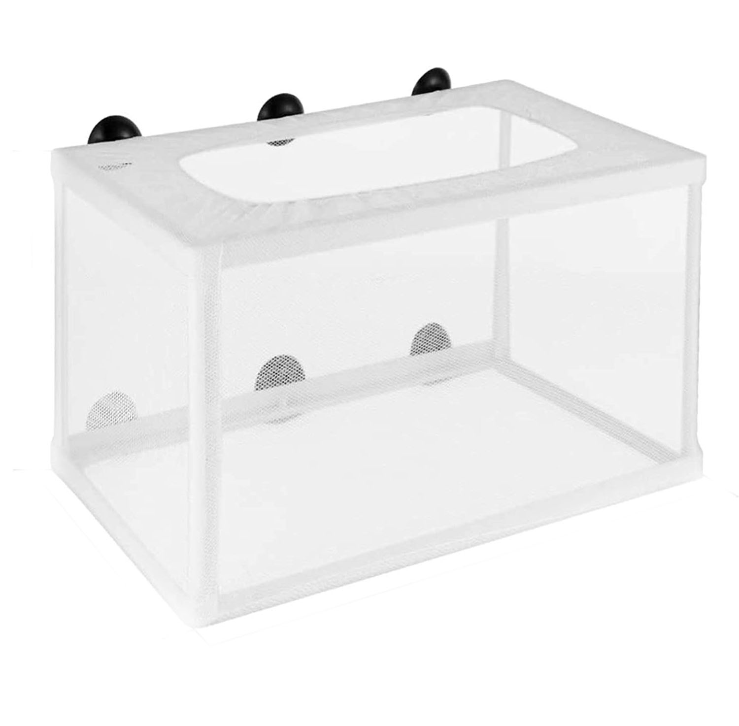 Jormftte Aquarium Isolation Netz, Ablaichstation Zucht Box, Ablaichkasten, Aquarium Fische Brutkasten, mit Saugnapf, für Alle Arten von Aquarien, Kaltem Wasser, Tropischen und Meeresfischen kau-HTTT-03128