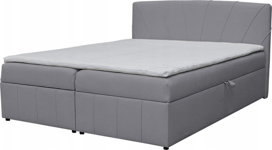 EURO-MEBLE BETT CAIRO 180x200 - KOPFMATERAT KOPFBETT (Grey - Cover 87)