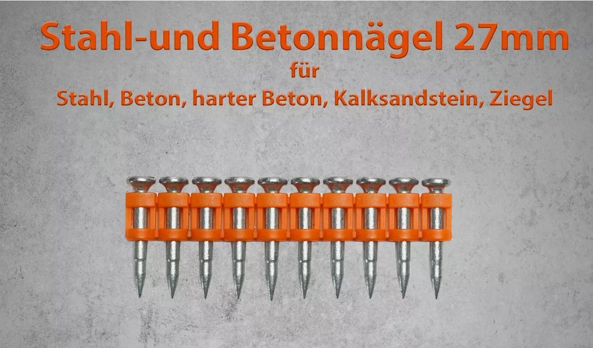Powers Stahl-und Betonnägel 27mm 1000 Stück Spit Pulsa, Bea, KMR, Würth, Senco, Makita