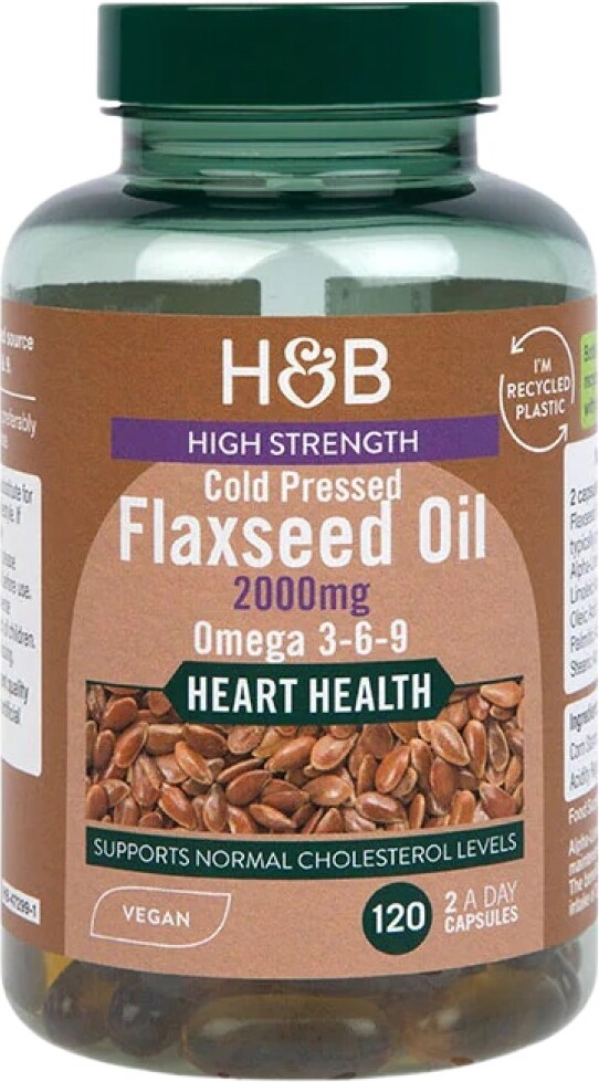 Holland And Barrett | High Strength Cold Pressed | Flaxseed Oil 2000 mg