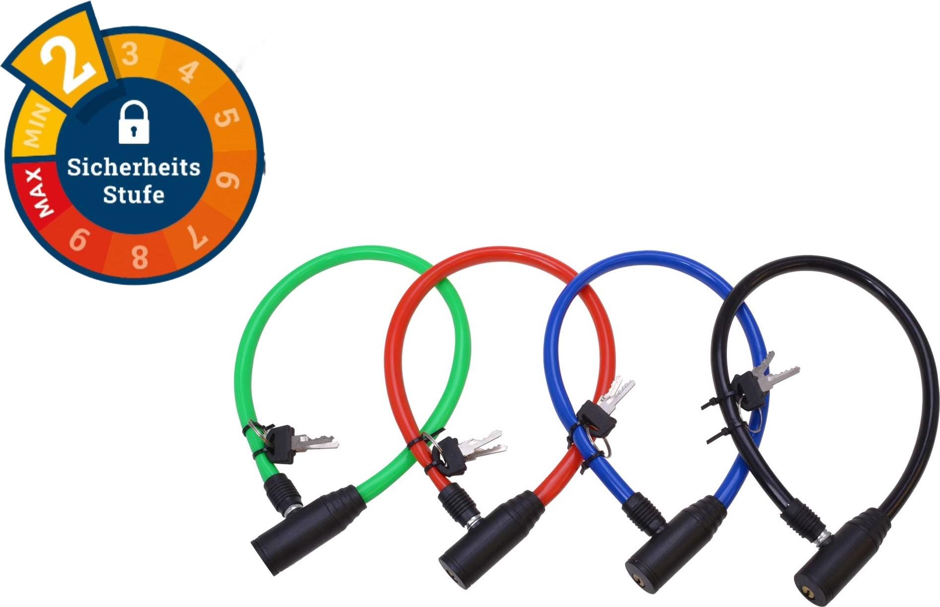 Kinder Fahrrad Kabelschloss 10mm 50cm Level 2 Fahrradzubehör Schlösser Filmer 43001