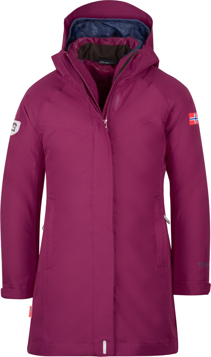 Trollkids Kinder Senja 3in1 Mantel plum/navy 152 353-235