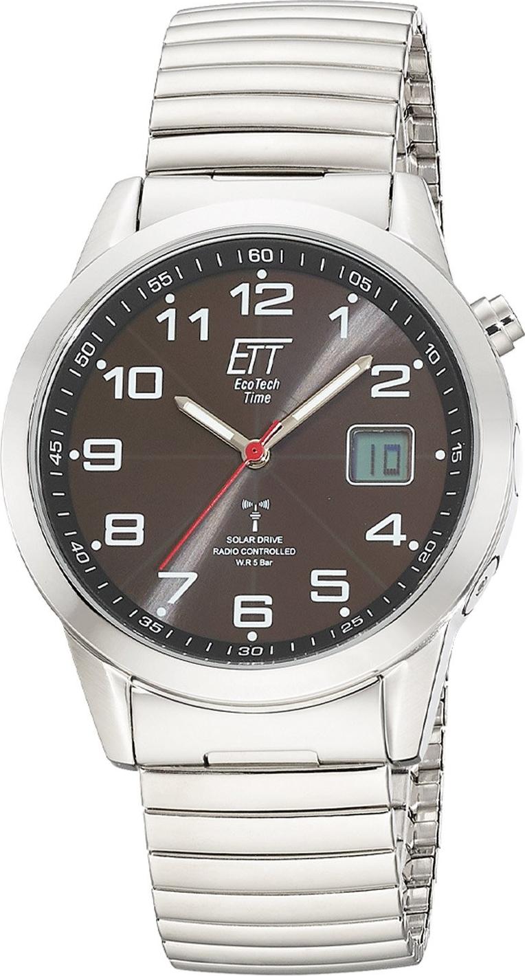 Pánske rádiom riadené hodinky so solárnym pohonom Gobi s náramkom z nehrdzavejúcej ocele - ETT Model: EGS-11712-22Z