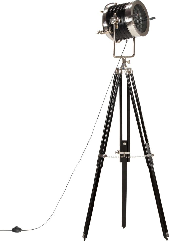 vidaXL Stativlampe Schwarz Mango Massivholz 171 cm 286105