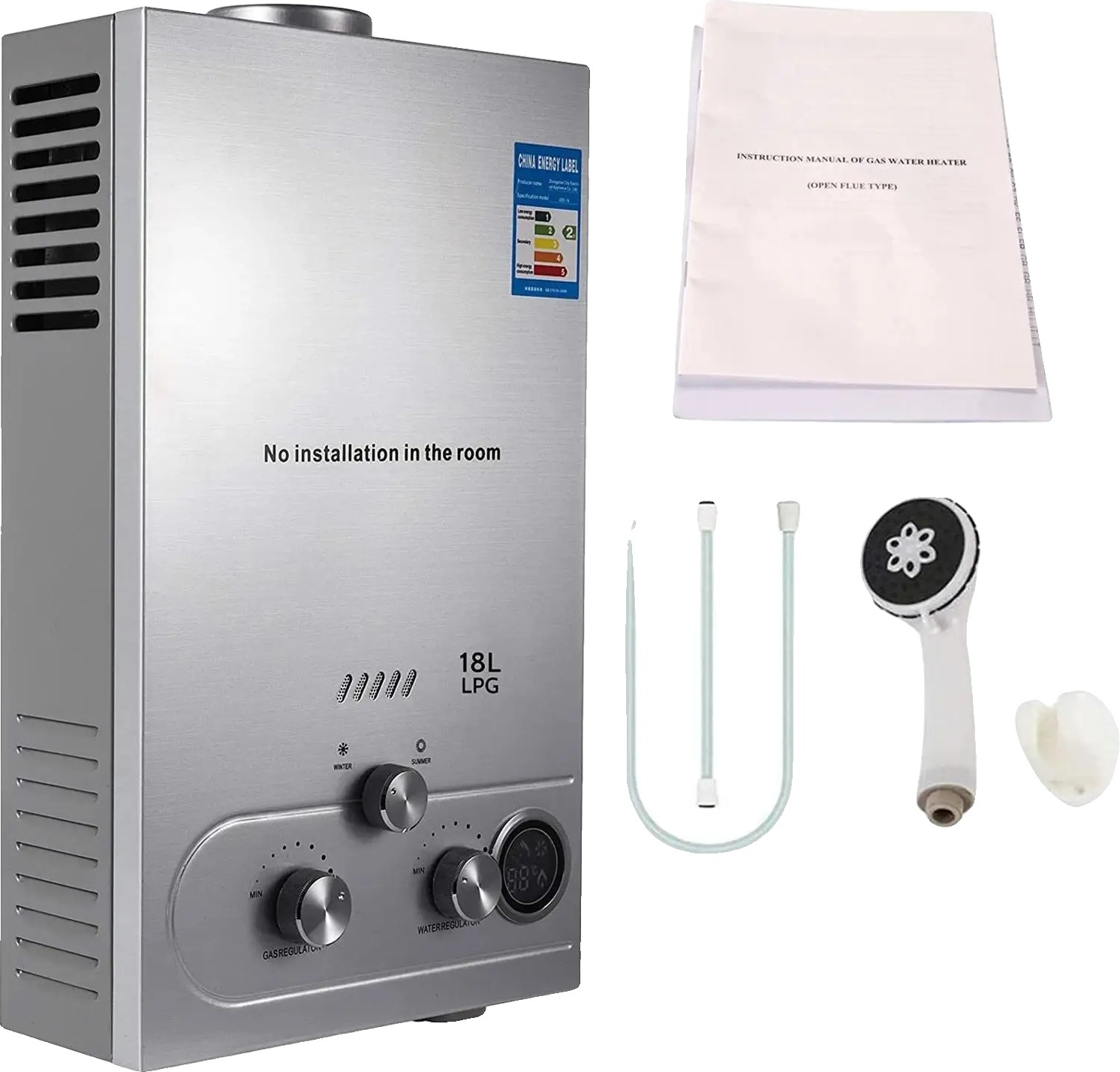 OEM Gas-Wasserheizer, Warmwasser-Ausgang, 12 kW Leistung, durchflussgerechtes Design, 6L 3302