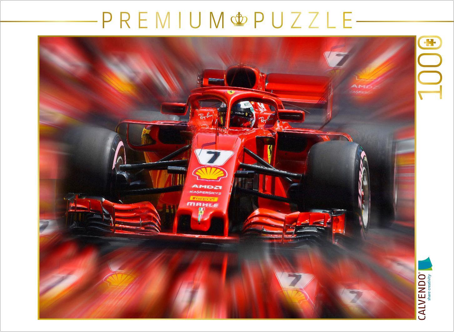 CALVENDO Puzzle Kimi Räikkönen aus Finnland im Ferrari F1. | 1000 Teile Lege-Größe 64x48cm Foto-Puzzle für glückliche Stunden