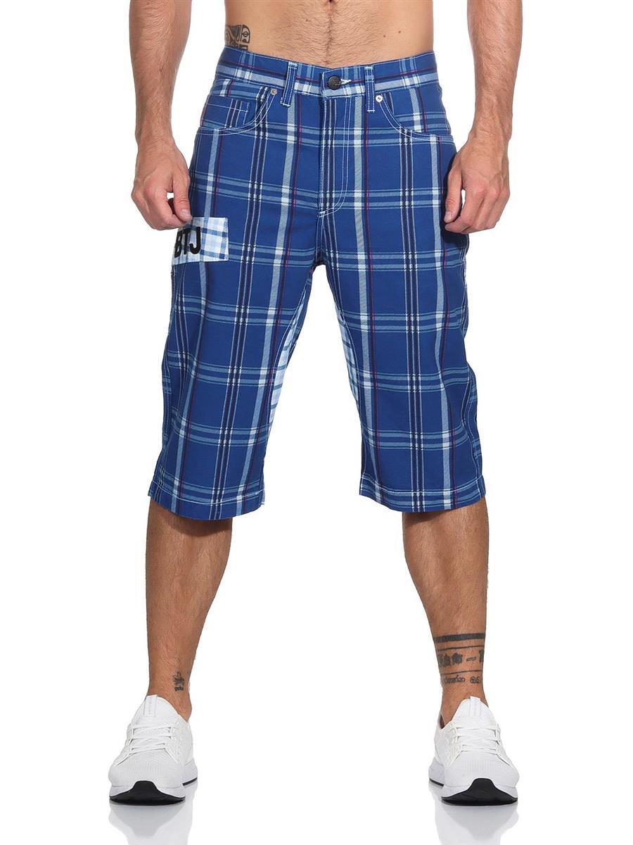 eloModa Herren 3/4 Kurze Hose Bermuda Shorts Karo Sommer / Muster 4-32 1884-Muster 4-32