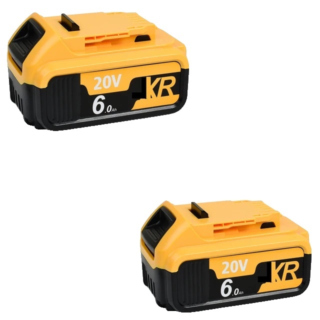 Adaptér batérie DeWalt, konverzia z 18 V na 20 V, kompatibilita s Li-Ion náradím, 2 kusy 6,0 Ah 20 V