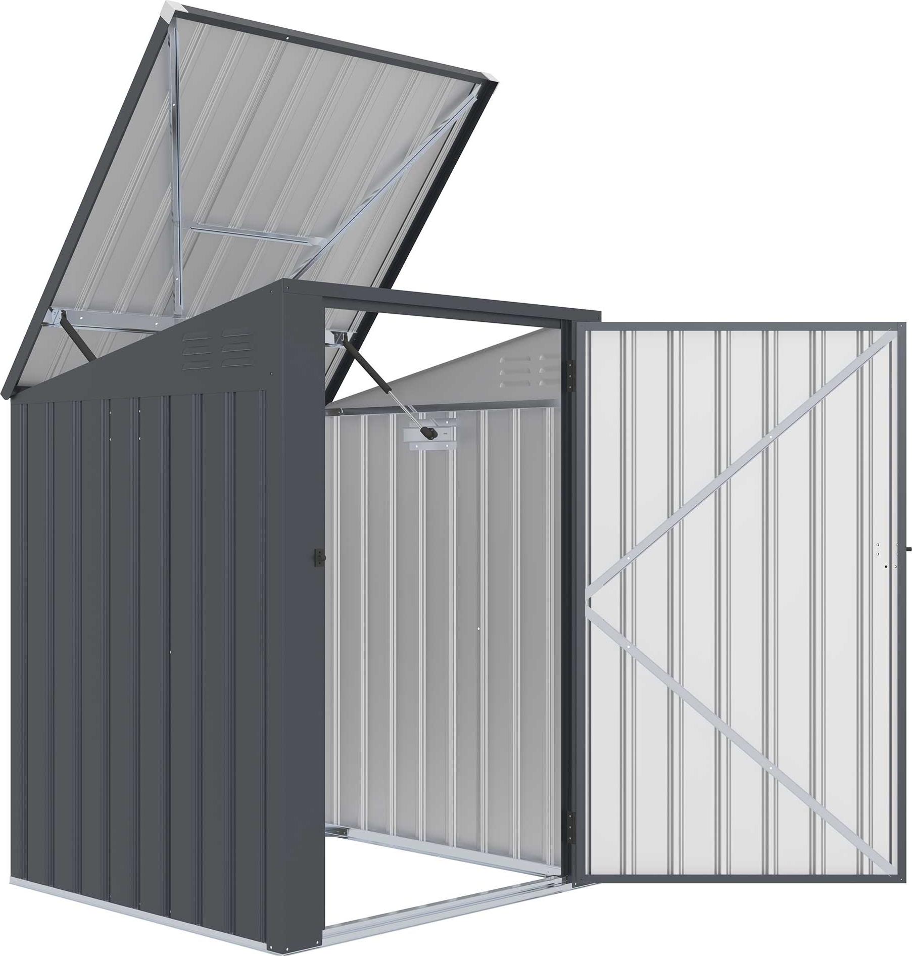 Prístrešok na odpad Fornorth 98x101x131cm, tmavosivý