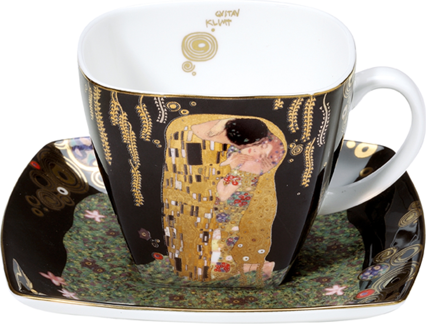 Miroir De Poche Goebel Artis Orbis « Der Kuss » (Le Baiser) De Klimt – Diamètre 7 Cm – Gravure Personnalisable