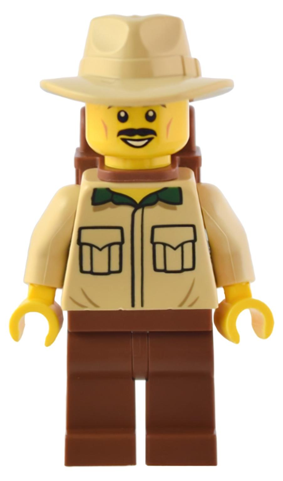 LEGO Minifigur Traveler - Male, Tan Shirt, Reddish Brown Legs, Reddish (bdp084)